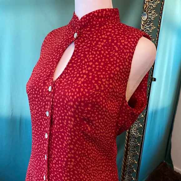 David Warren dress 8 red vintage - Picture 2 of 11
